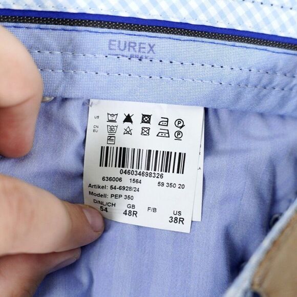 Brax Eurex Blue Elastic Waist Jeans Lightweight Mid Rise 37/28 Tagged 38R‎ - Picture 9 of 14